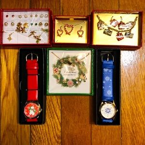 Christmas watch & jewelry set